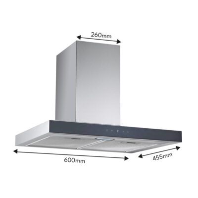 Silver Wall Mounted Hood – 60cm