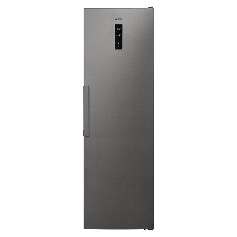 Vestel single door upright refrigerator in stainless steel – premium fridge in Pakistan