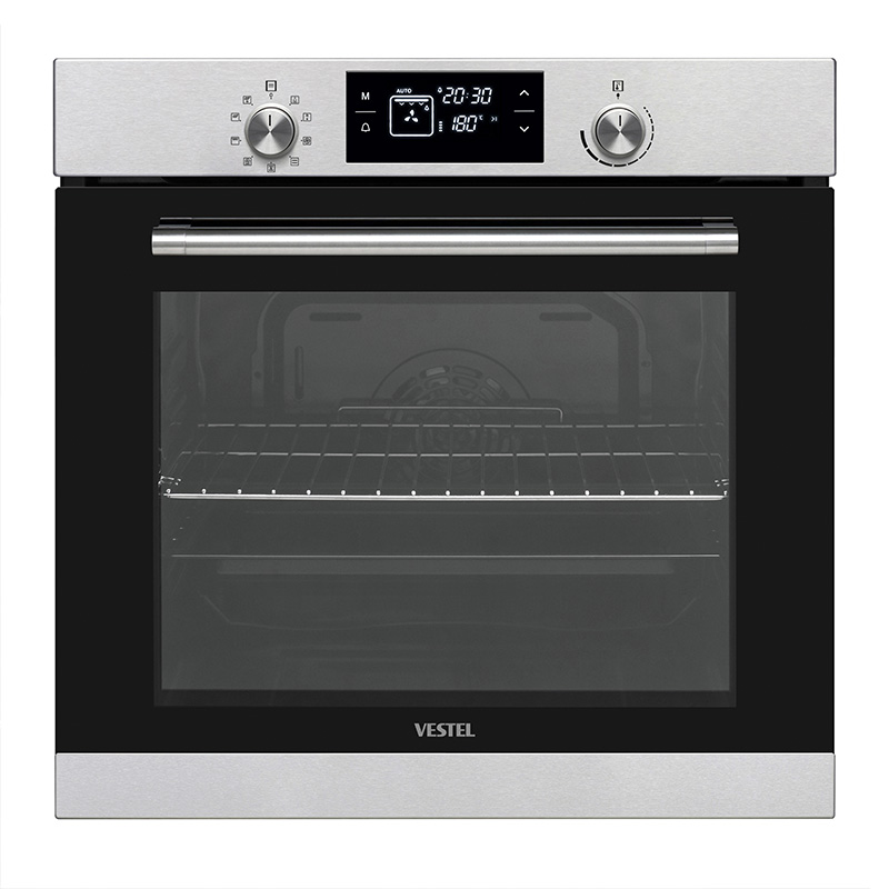 Vestel 78-litre built-in baking oven for home with digital display and fan-assisted heating — top baking oven in Pakistan 2026
