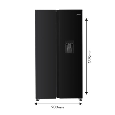 No Frost Free Standing Freezer and Fridge Black